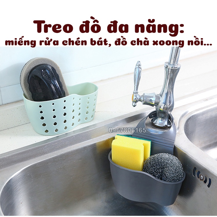 Túi Giỏ Silicon Treo Bồn Rửa Bát – Dụng cụ nhà bếp tiện lợi loại xịn - M134