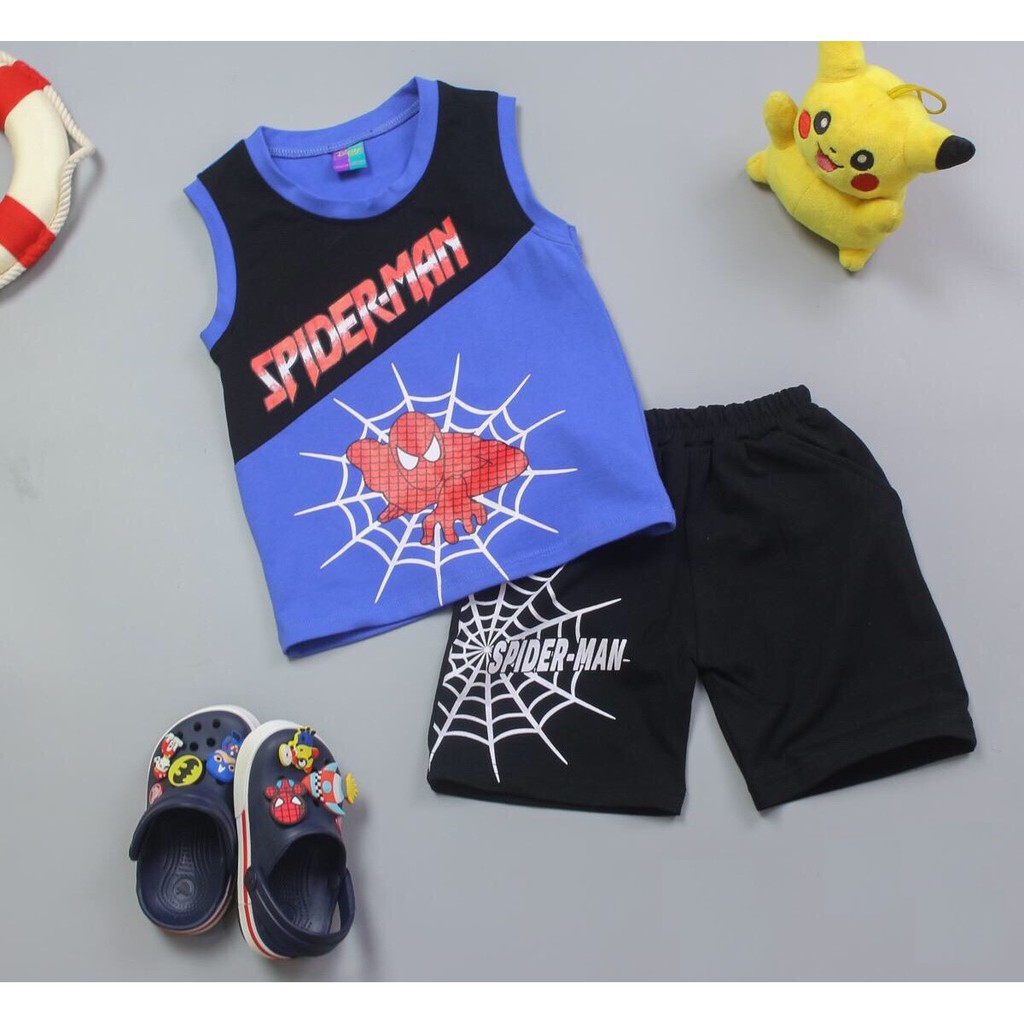 Bộ đồ bé trai sát nách super man size 8-28kg