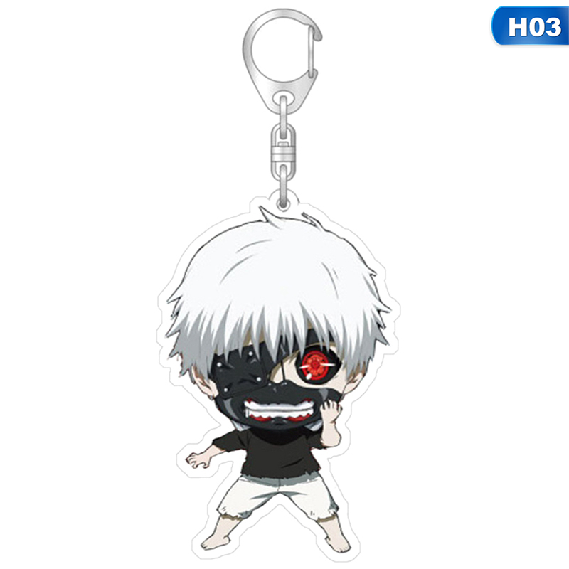 Móc khóa trang trí hình nhân vật trong Tokyo Ghoul bằng silicone