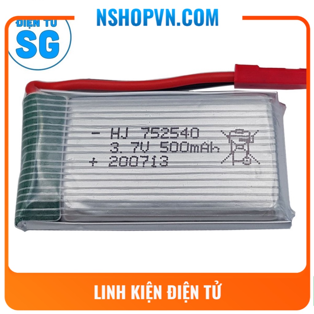 Pin lipo 3.7V 500mAh, 600mAh, 650mAh, 750mAh, 850mAh, 1200mAh