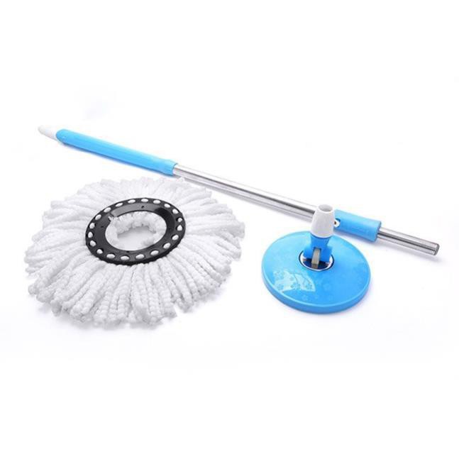 Cây chổi lau nhà xoay 360 thân inox kèm bông lau