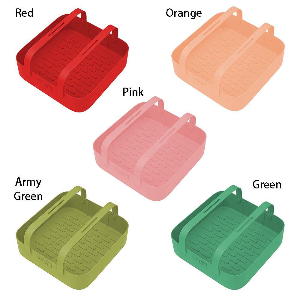 Rổ Nướng Bánh Pizza Hình Vuông Bằng Silicone Tái Sử Dụng Được