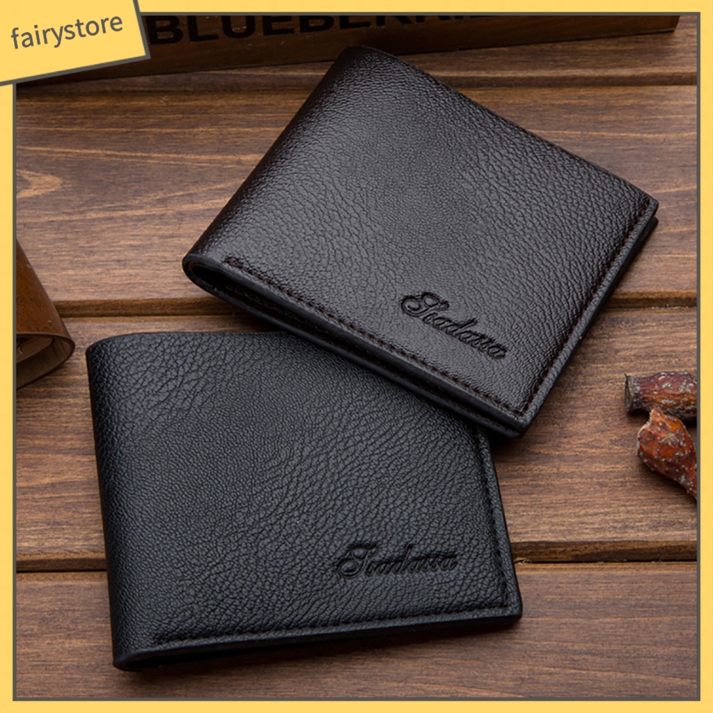 Ví ngắn giả da thời trang cho nam
