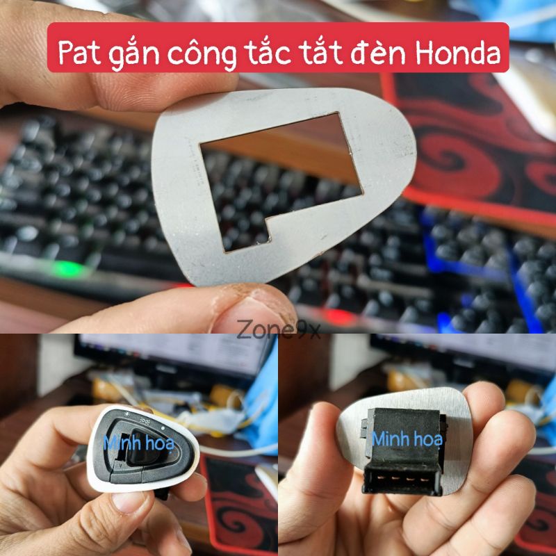 Pat CNC gắn công tắc tắt đèn cho xe Honda