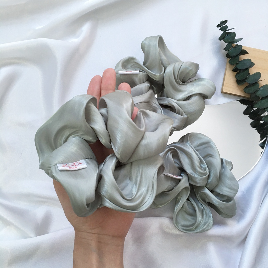 ROSA - Dây chun buộc tóc Organza Handmade Scrunchies pastel thanh lịch