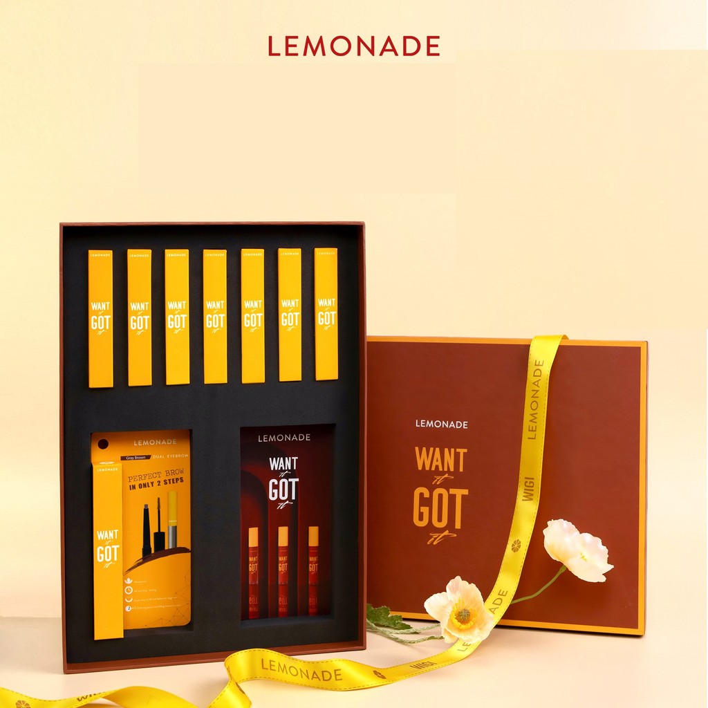 Combo Lemonade Want It Got It Full 7 son kem lì &amp; 01 chì kẻ mày (5g x7 + 4g)