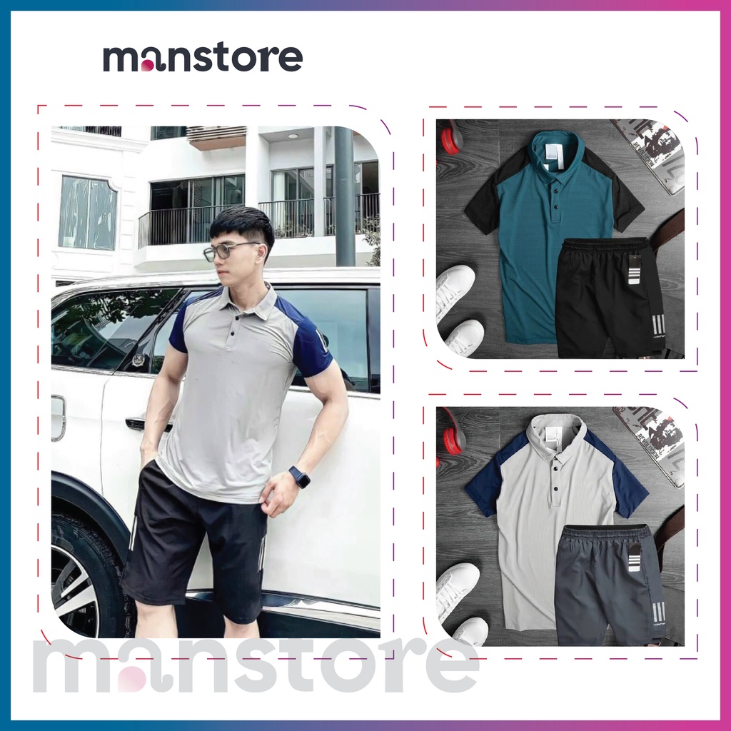 Bộ Thể Thao Nam MANXURY CoolFit Chất Thun Co Giãn, Năng Động Mùa Hè, 2 Màu Trẻ Trung