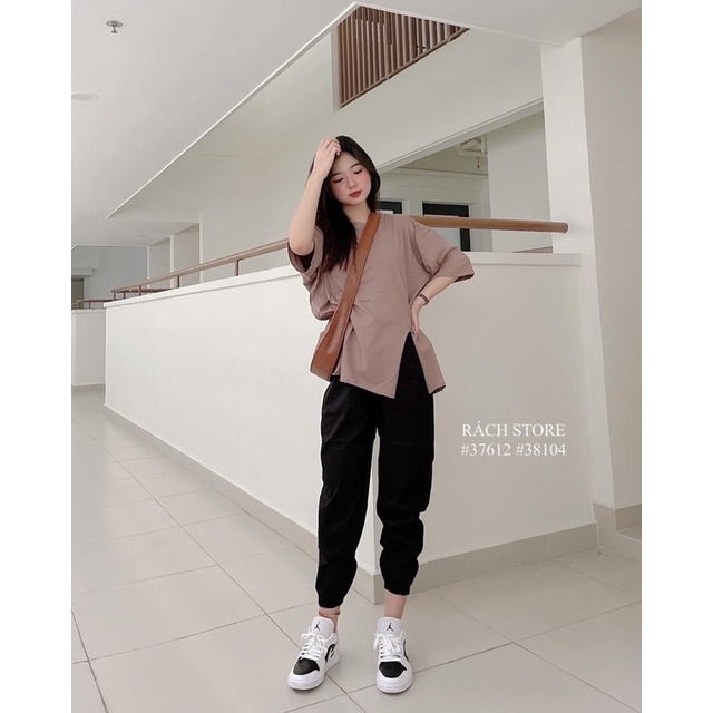 Áo Thun A Portrait of you- Quần Jogger Vải Thêu Chữ SUCCEE Đen 1315