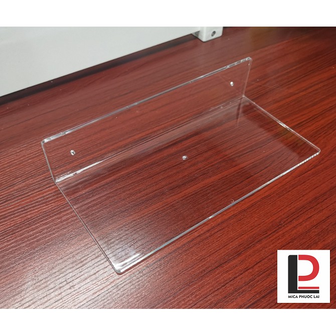 Kệ mica, acrylic chữ L treo tường cao cấp