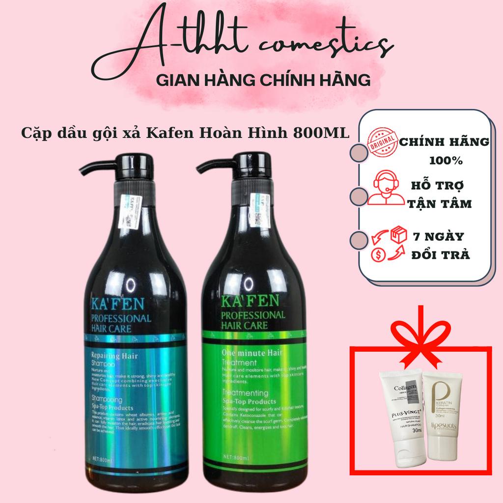 Cặp dầu gội xả Kafen Hoàn Hình 800ML Phục Hồi Tóc Hư Tổn, Tóc Nát, Tóc Yếu, Giam Gãy Rụng. Hàng chính hãng