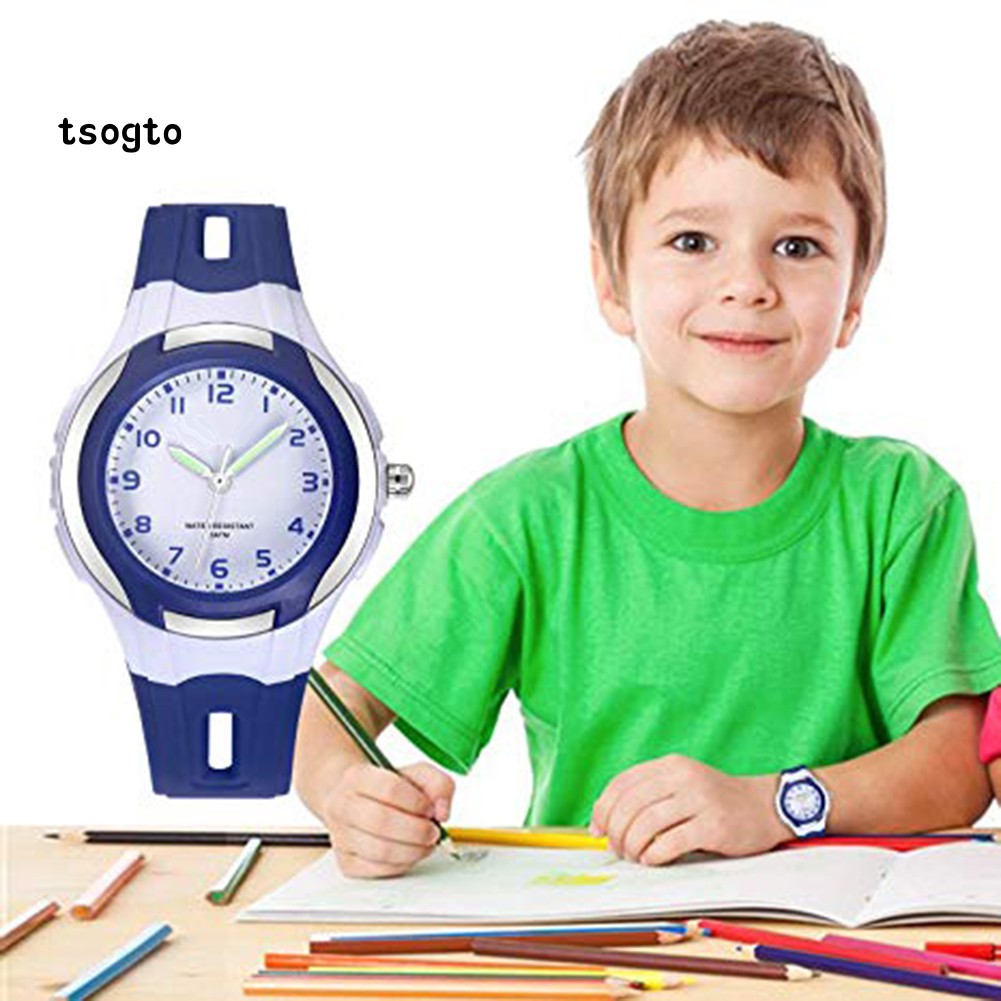 Đồng Hồ Thạch Anh Tròn Tsogto Chống Thấm Nước Thời Trang Cho Học Sinh