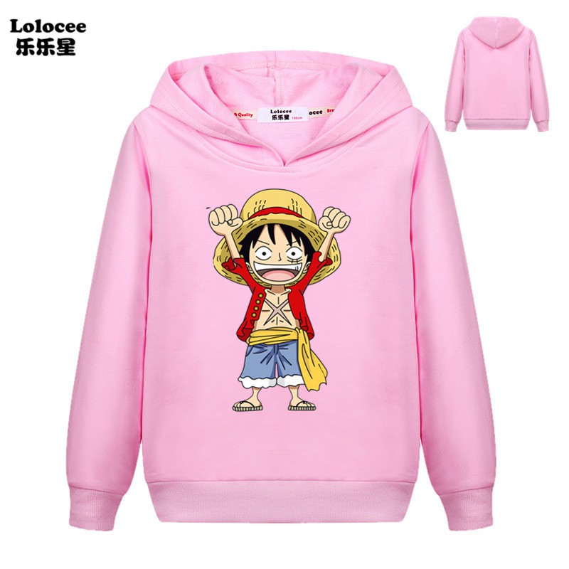 Áo Hoodie In Hình Hoạt Hình One Piece Thời Trang Xuân Thu 2019 Cho Bé Trai