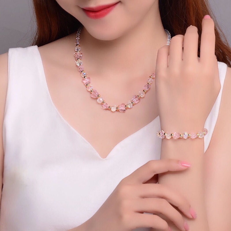 Vòng tay nữ thời trang bướm Vòng tay đính cườm pha lê sáng bóng