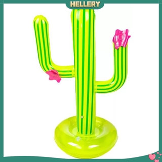[HELLERY]Upgraded PVC Inflatable Cactus Rings Toss Game Set for Party Kids/Adult