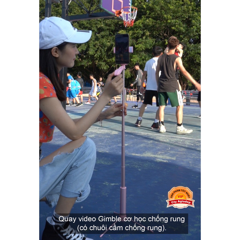 Gậy chụp hình dài Siêu xịn, Siêu chắc, Có Gimbal Chống rung, Gậy tự sướng selfie livestream tripod - CYKE21