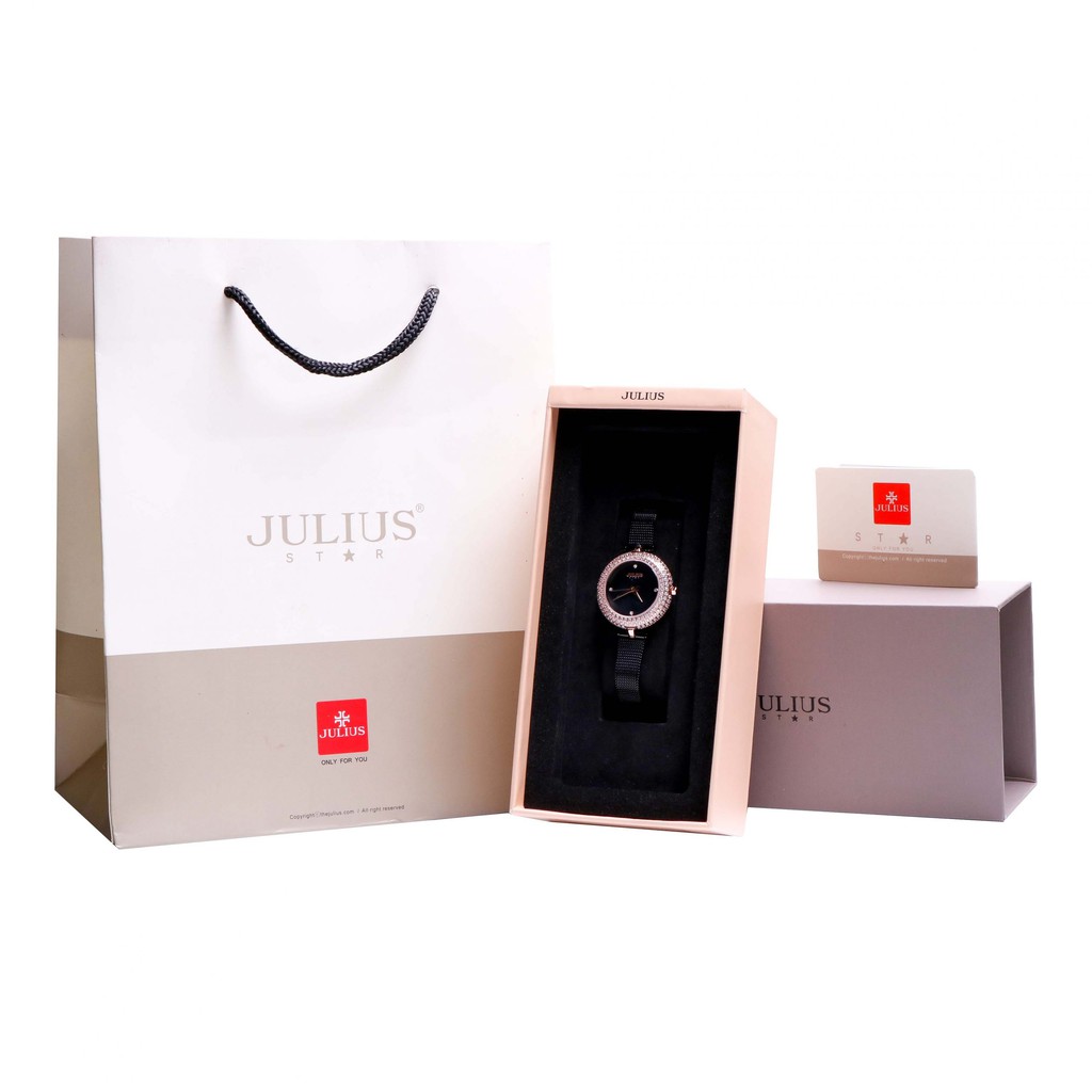 Đồng hồ nữ Julius Hàn Quốc JS-041C kính Sapphire dây thép
