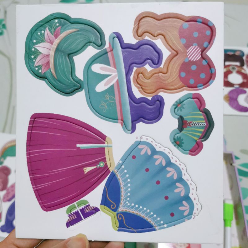 [Mẫu mới] BỘ GHÉP HÌNH NAM CHÂM BẰNG GỖ THAY QUẦN ÁO