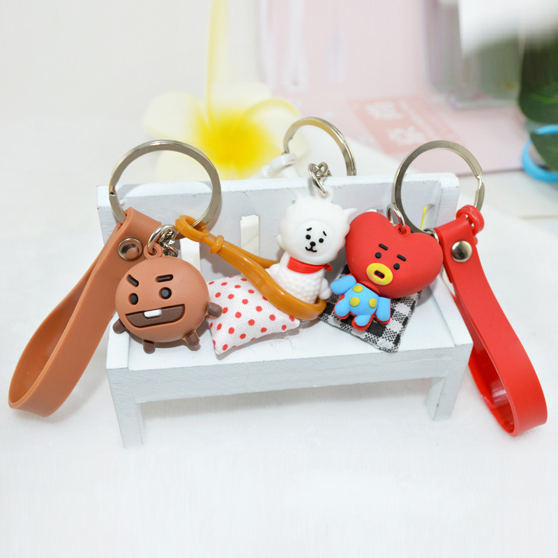 Móc khóa gắn hình các nhân vật hoạt hình BT21 dễ thương