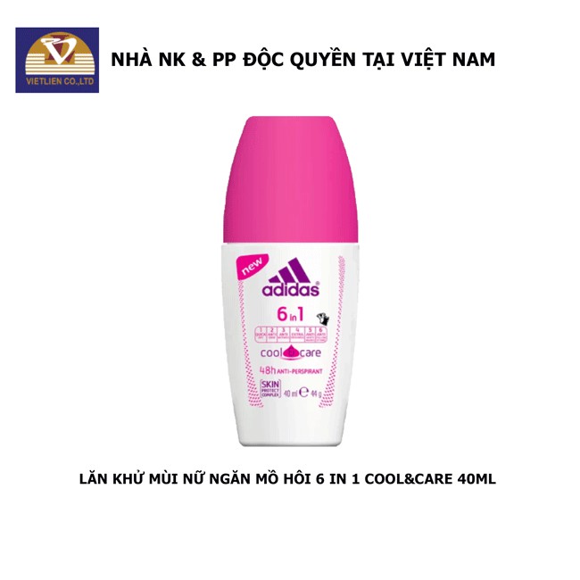 COMBO Lăn Khử Mùi Nữ + Xịt Khử Mùi Toàn Thân Nữ Ngăn Mồ Hôi Adidas 6 in 1 Cool &amp; Care