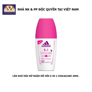 Lăn Khử Mùi Nữ Ngăn Mồ Hôi Adidas 6 in 1 - 40ml - Hàng chính hãng