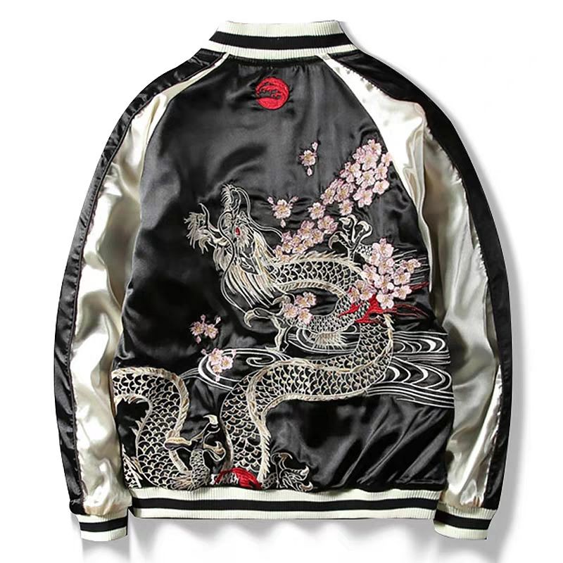 [ ODER ] ÁO KHOÁC BOMBER 2 MẶT THÊU RỒNG SUKAJAN JACKET