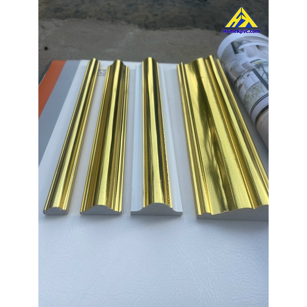 Phào Chỉ Vàng Bóng bản 6cm nhựa ps