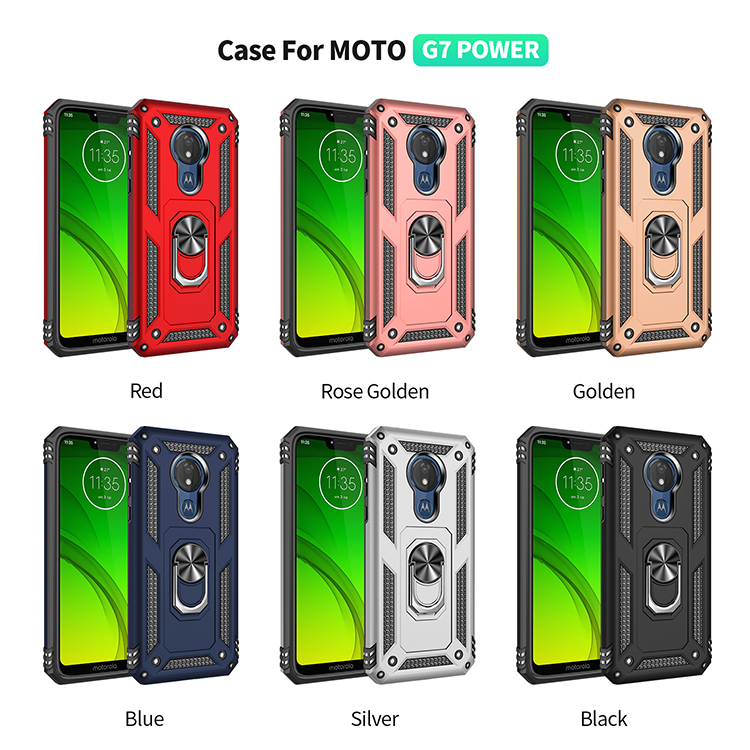 Ốp Lưng Có Vòng Nhẫn Nam Châm Đỡ Điện Thoại Cho Motorola Moto G6 G7 Plus / G7 Power / G7 Play / Moto E6 / E6 Plus / E6 Play
