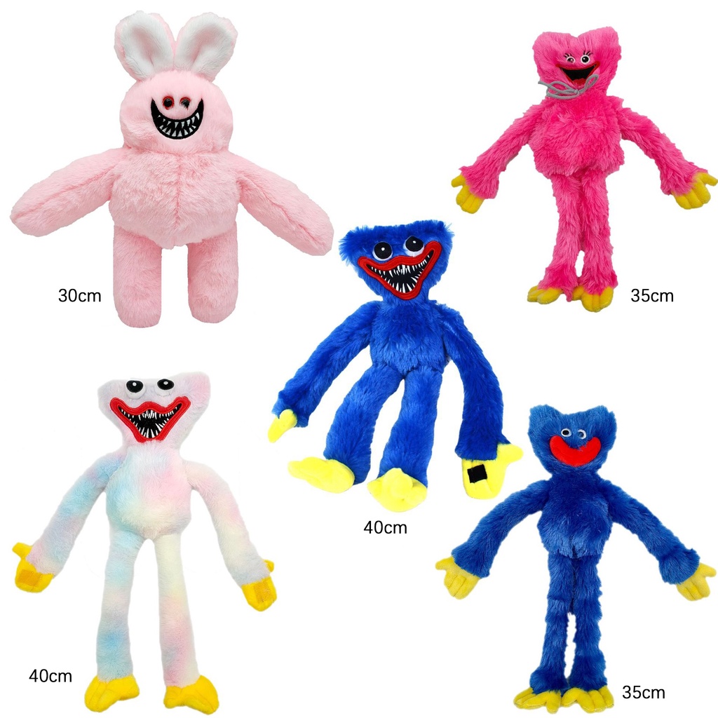 Đồ chơi búp bê nhồi bông Poppy playtime Huggy Wuggy 20cm chất liệu bông PP màu xanh dương/ hồng