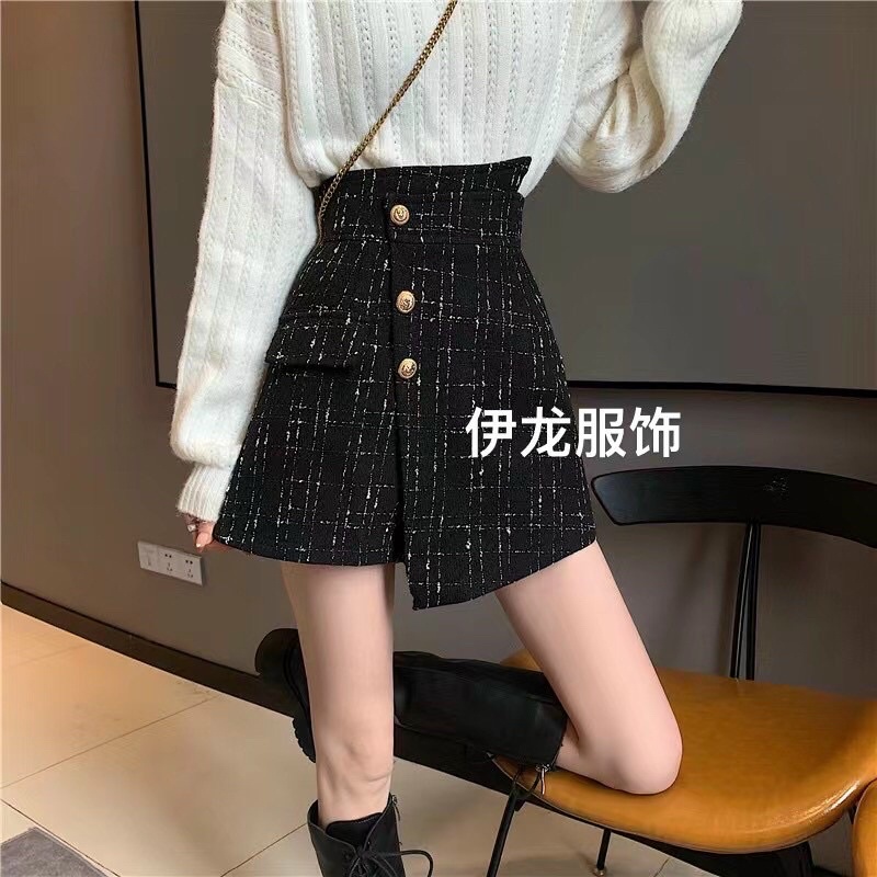 Chân váy dạ Tweed cạp lệch dáng chữ A | BigBuy360 - bigbuy360.vn