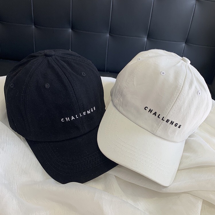 Mũ Lưỡi Trai Cotton Thêu Chữ CHALLENGE Thời Trang Dành Cho Nam Và Nữ