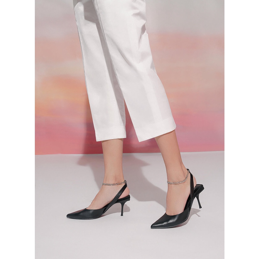 Giày Ankle Strap Mũi Nhọn Quai Kim Loại - BMN 0495