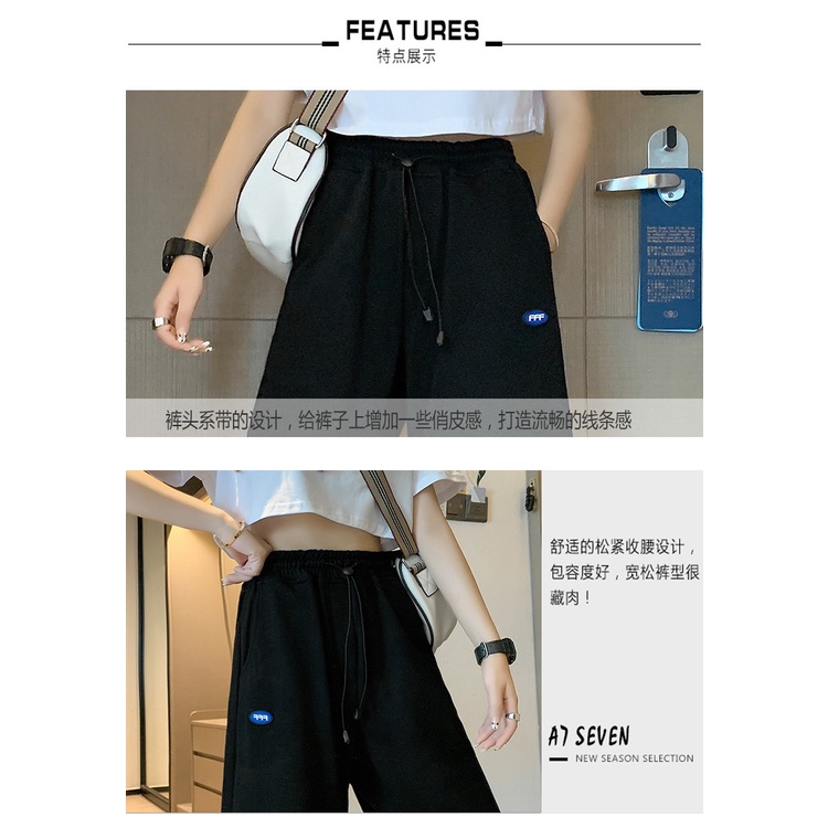 Quần short thể thao ZHELIHANGFEI ống rộng chất liệu cotton thời trang mùa hè oversize cho nữ