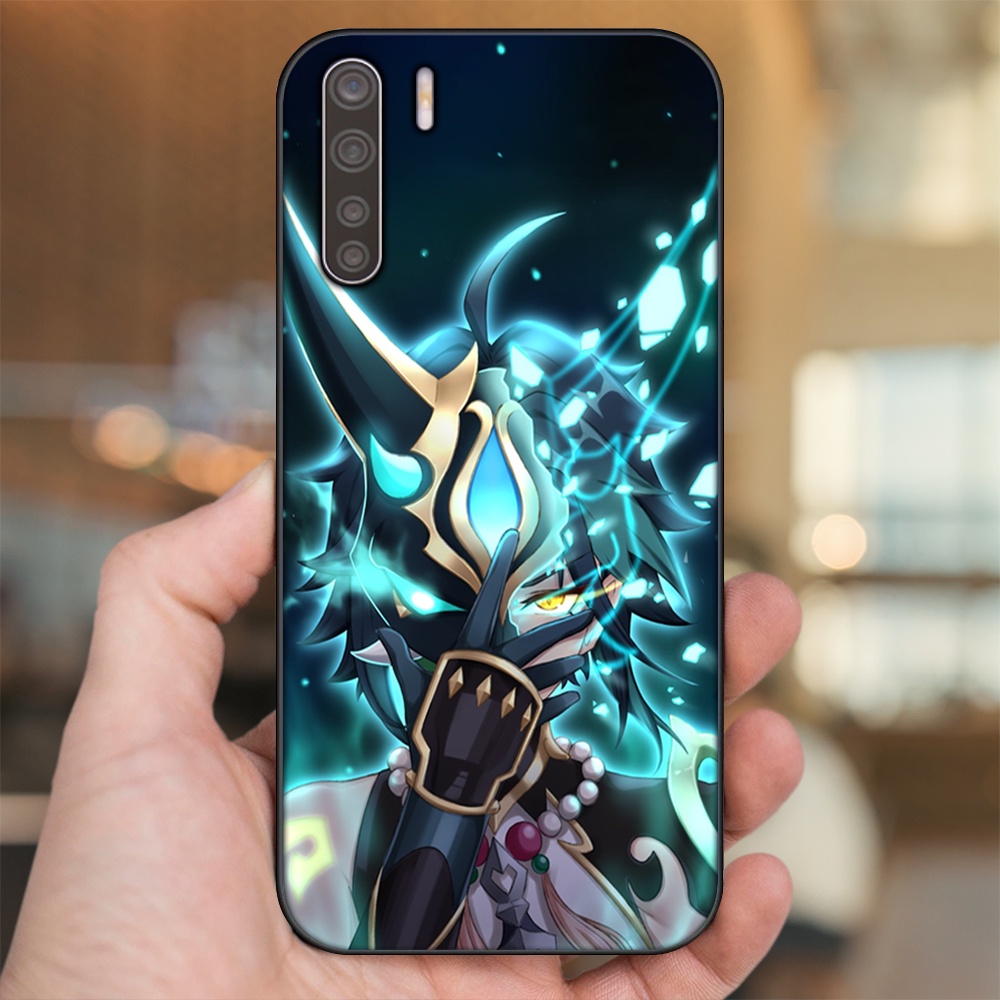 Ốp lưng Oppo A91, Reno 3 viền đen in hình Xiao Genshin Impact