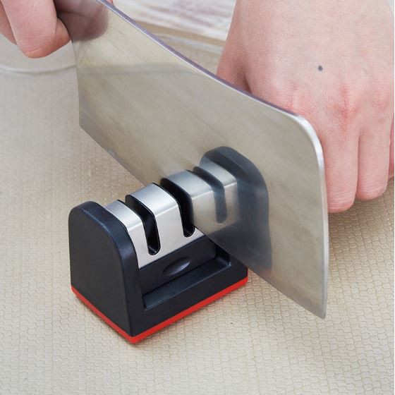 Dụng Cụ Mài Dao Kéo 3 Rãnh Chất Liệu Thép Không Gỉ Cao Cấp Với 3 Chế Độ Mài đa năng