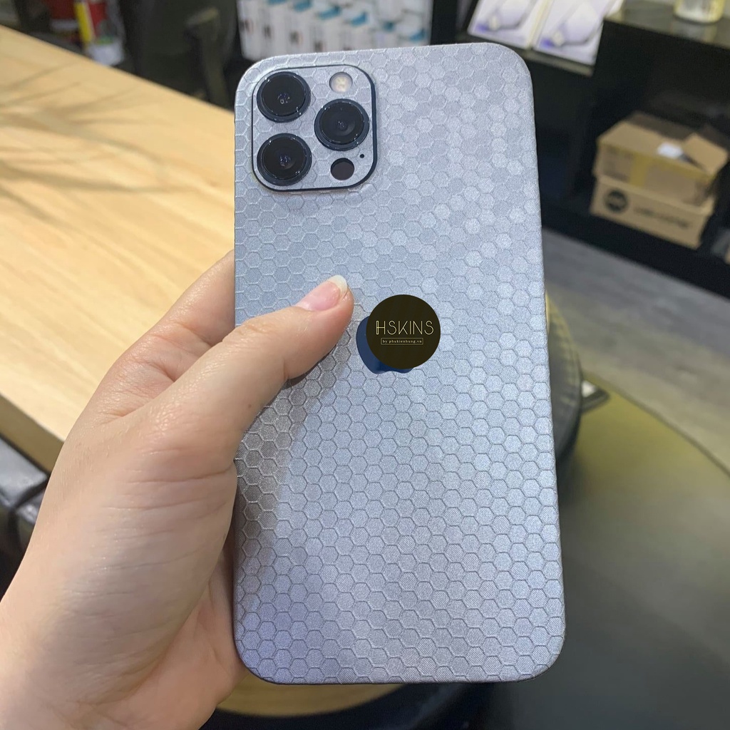 Miếng dán skin HoneyComb iPhone 14 Pro Max / iPhone 14 Plus / iPhone 14 Pro / iPhone 14 lưng full viền