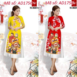 Toàn mẫu HOT về liên tục nha khách iu ⚡️ có big size 5XL ⚡️ AD1756 SET ÁO DÀI CÁCH TÂN TAY LỠ HỌA TIẾT MÚA LÂN CHÚC MỪNG