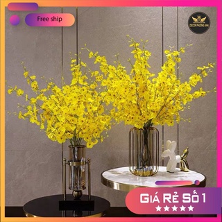 ❤️ FREESHIP❤️ Nhánh Hoa Lan Vũ Nữ, hoa lụa giả hàng loại 1 ( Dài 1 mét, 5 nhánh )cao cấp