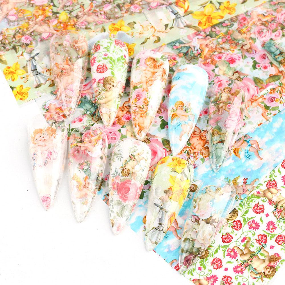 Miếng Dán Trang Trí Móng Tay Hình Thiên Thần Thần Cupid DIY
