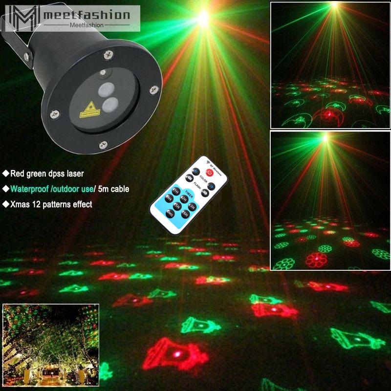 Đèn LED laser ngoài trời , đèn 12 bóng , trang trí buổi tiệc