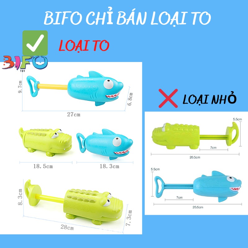 Súng nước, đồ chơi súng phun nước cầm tay hình cá sấu, cá mập, hươu cao cổ, khủng long đáng yêu cho bé