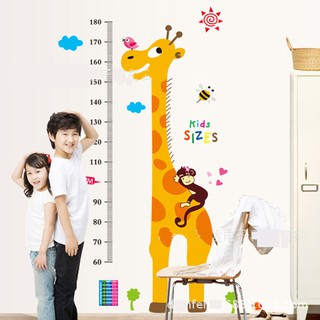 [Hàng đẹp] Decan dán tường đo chiều cao cho bé - cùng bé lớn khôn D15