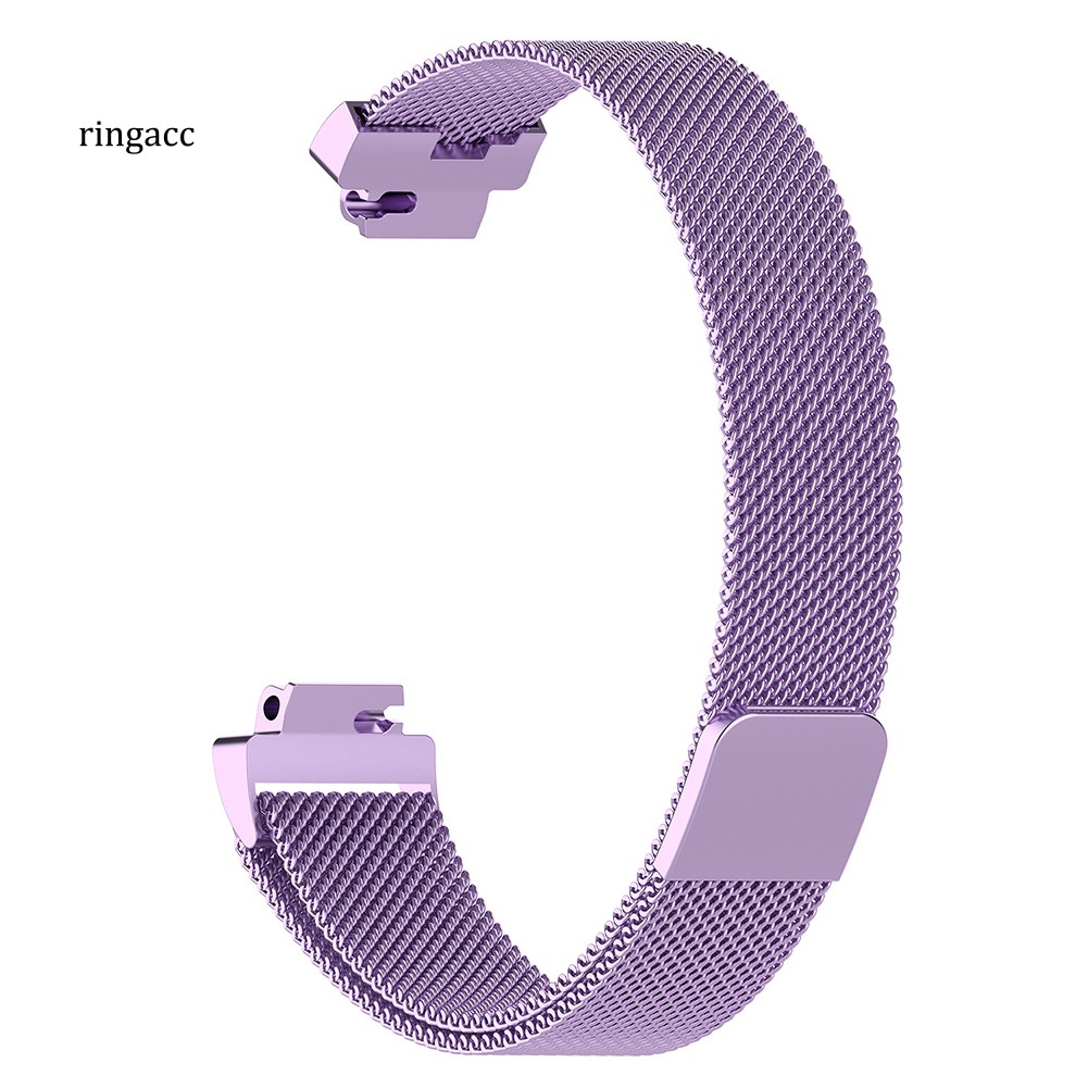 【RAC】Stainless Steel Magnetic Thin Mesh Watch Band Wrist Strap for Fitbit Inspire HR