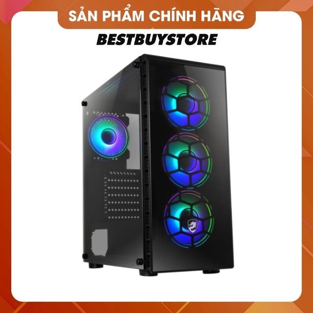 VỎ MÁY TÍNH VITRA POSEIDON G1 - 2 MẶT KÍNH - Tặng kèm 3 FAN RGB