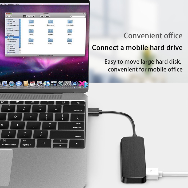 【CcExperts】4 cổng USB 3.0 HUB siêu mỏng Đèn báo tốc độ cao Bộ đèn USB Hub cho nhiều thiết bị Máy tính Máy tính xách tay Máy tính để bàn Bộ chuyển đổi PC USB 3.0 HUB