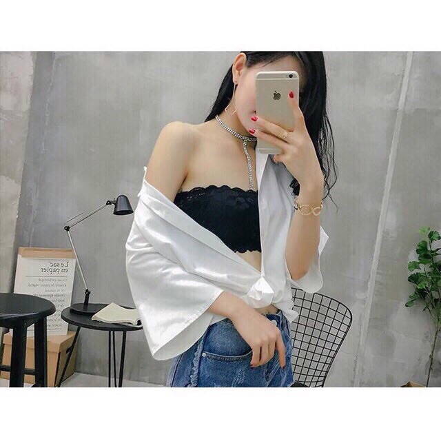 Áo Bra ren hoa không dây cài sau siêu đẹp | BigBuy360 - bigbuy360.vn