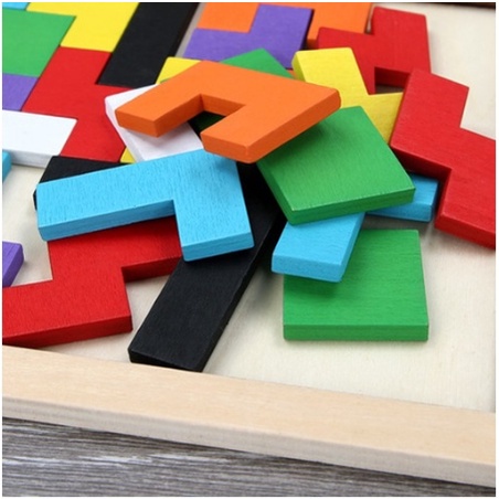 Đồ Chơi Xếp Gạch - Tetris Xếp Gạch Ghép Hình Gỗ Pitomio Montessori