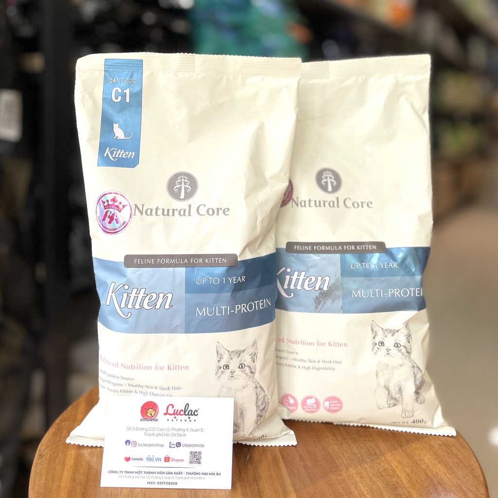 Hạt Natural Core C1 Bene Kitten cho mèo con - Túi 400g chính hãng