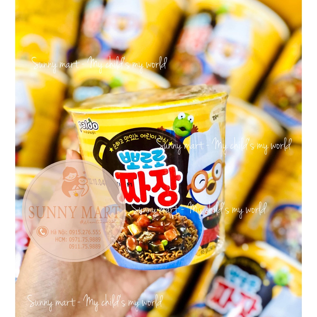 Mì ly tương đen-spaghetti Hàn Quốc Pororo 65g