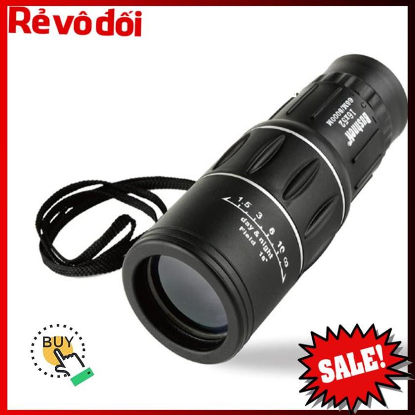 Ống nhòm một mắt Bushnell 16x52 siêu nét, hỗ trợ nhìn và chụp ảnh từ xa ( tặng kèm phụ kiện kẹp điện thoại + bao đựng)