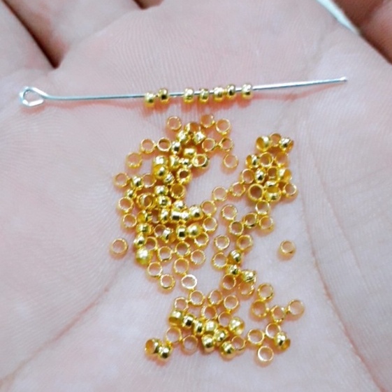 Chặn hạt - màu vàng size 2,5mm : 1 gói 4,5g = 15k